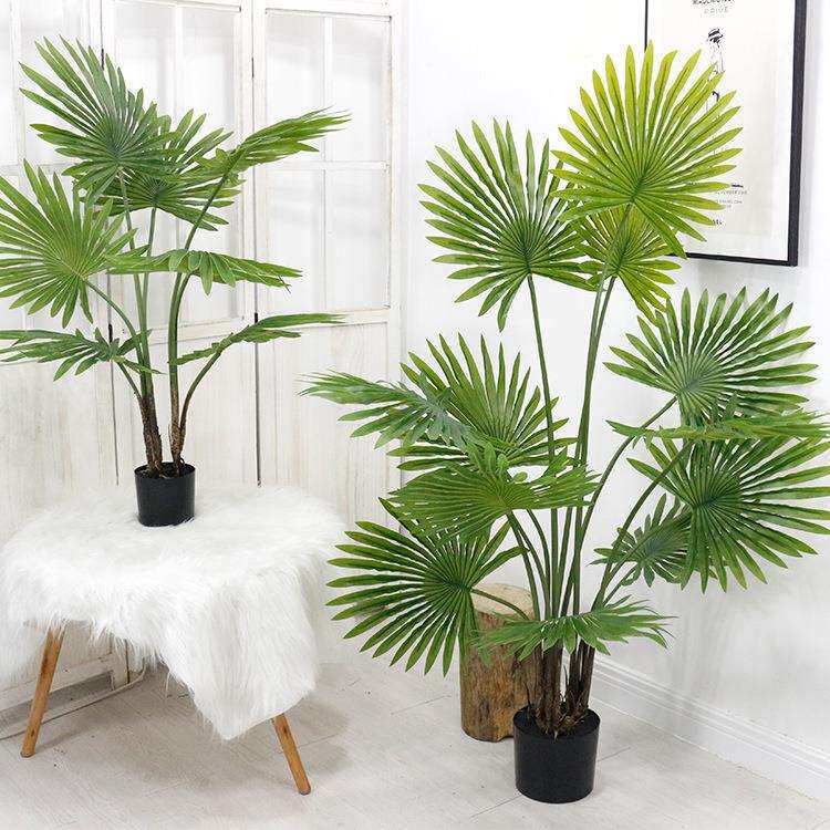 北欧风仿真绿植室内客厅盆栽仿真龟背竹扇葵树盆景旅人蕉仿真植物