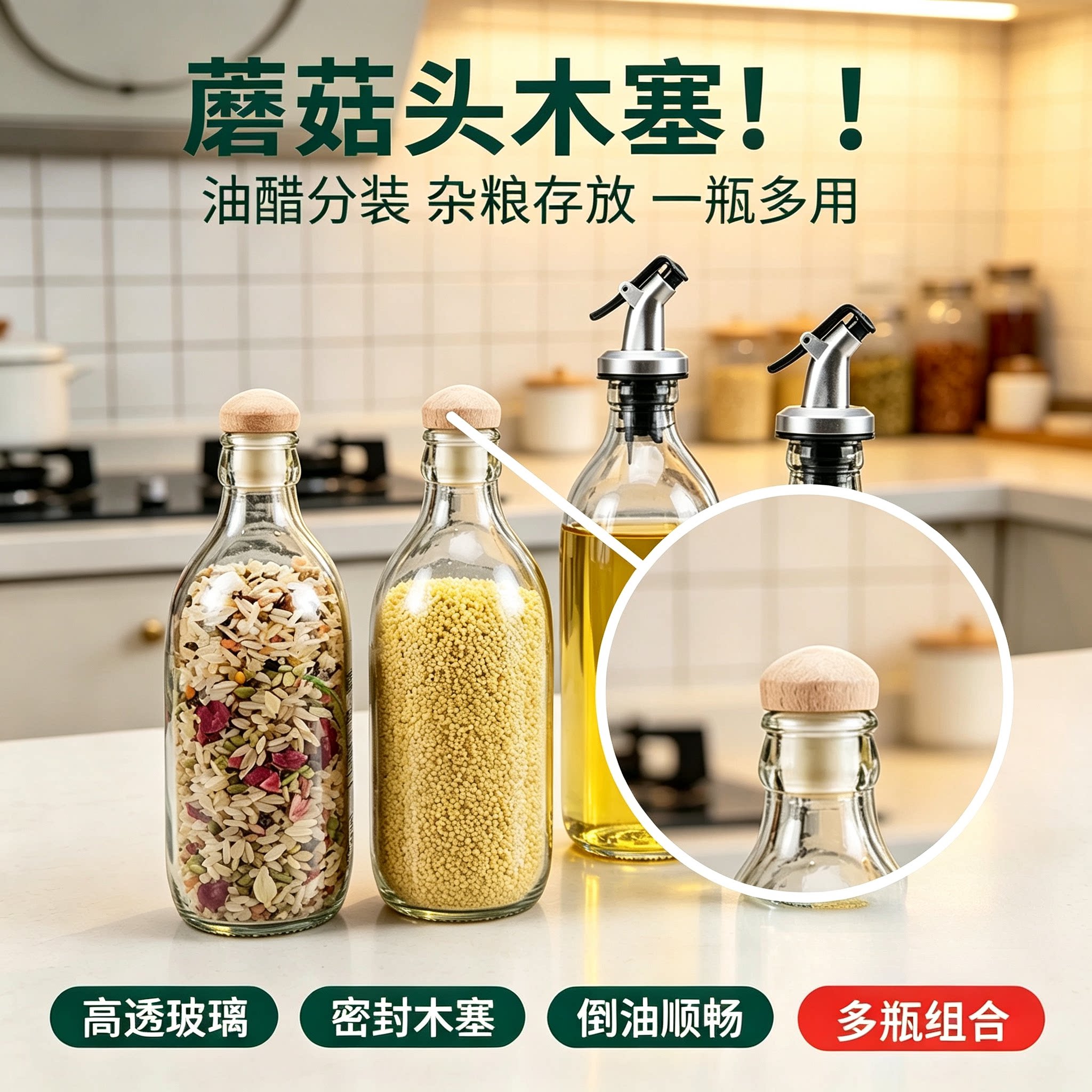 苏打水木塞瓶盖子玻璃瓶适用象牌苏打水木塞气泡水瓶木塞子密封塞图片