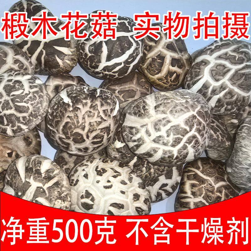 花菇干货特级湖北随州无干燥剂椴木花菇500g农家新鲜香菇煲汤花菇
