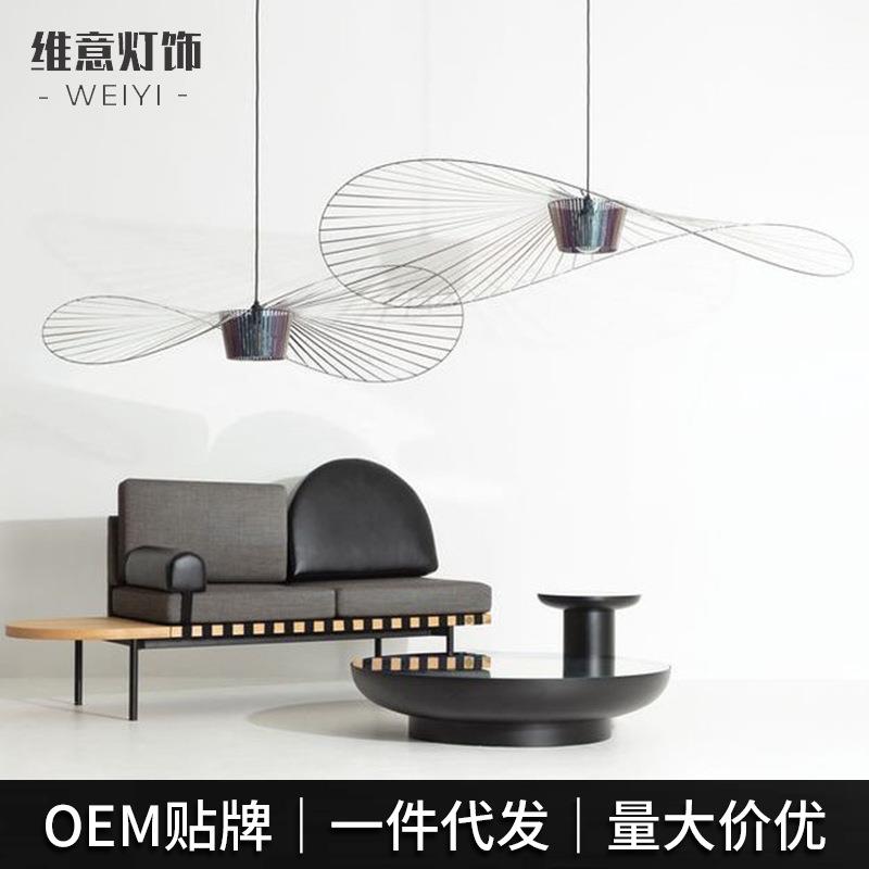 玻璃纤维棒弹力布北欧创意吊灯现代极简客厅设计师艺术吊灯厂家