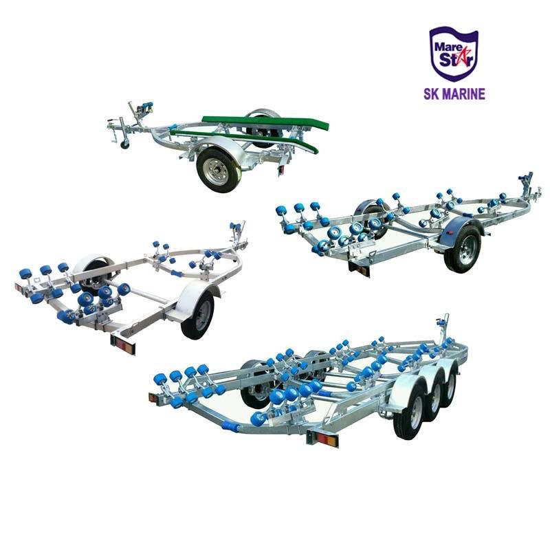 重型游艇船用拖车 10吨以上大型船用拖车拖架