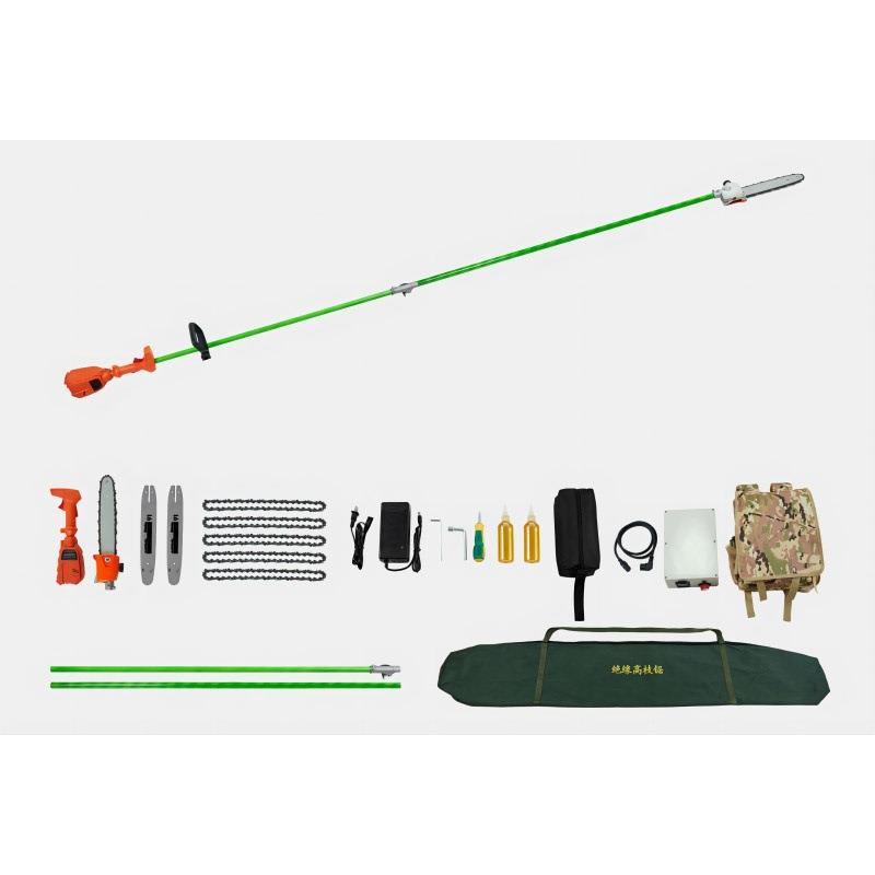 高空作业电动绝缘锯锂电高枝锯传动式高空树枝修剪锯