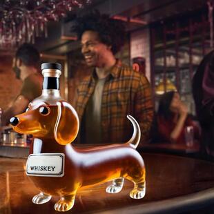 跨境新款Dachshund Dog Whiskey Bottle腊肠狗威士忌瓶