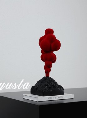 简约意式火山喷发摆件售楼处客厅酒柜电视柜卧室别墅玄关软装饰品