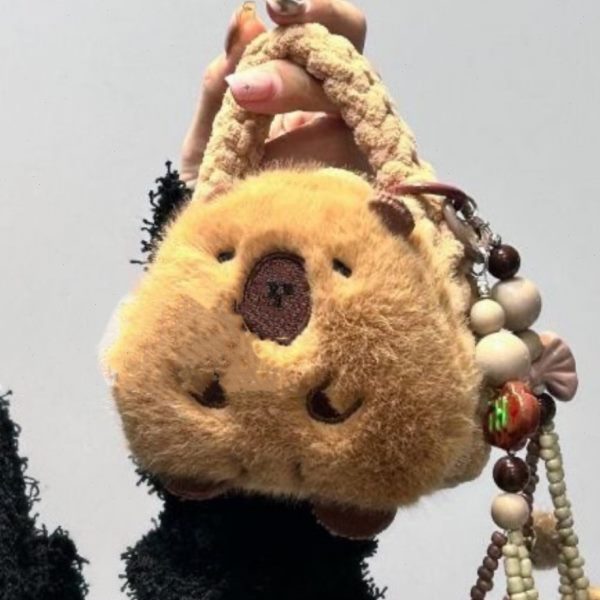 钥匙扣收纳包拉卡皮背包挂饰零钱包毛绒耳机保护套迷你便携巴卡通