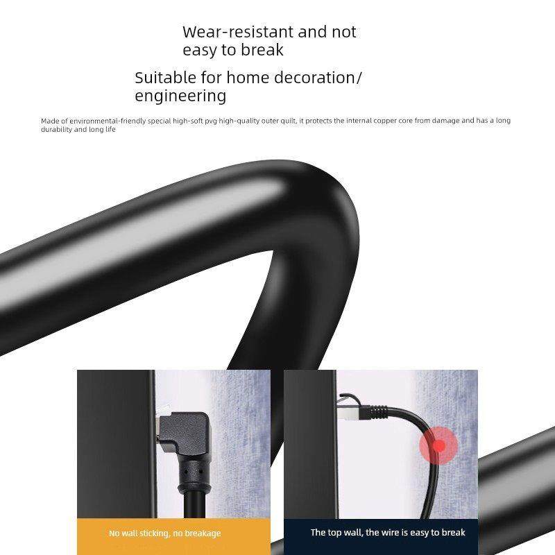 黑色6E类弯头工业网线利润高软拖炼千兆弯头网线Cat6A,3C数码配件,USB多功能数码宝,淘宝优惠券,粉丝福利购,淘宝优惠卷