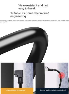 黑色6E类弯头工业网线利润高软拖炼千兆弯头网线Cat6A