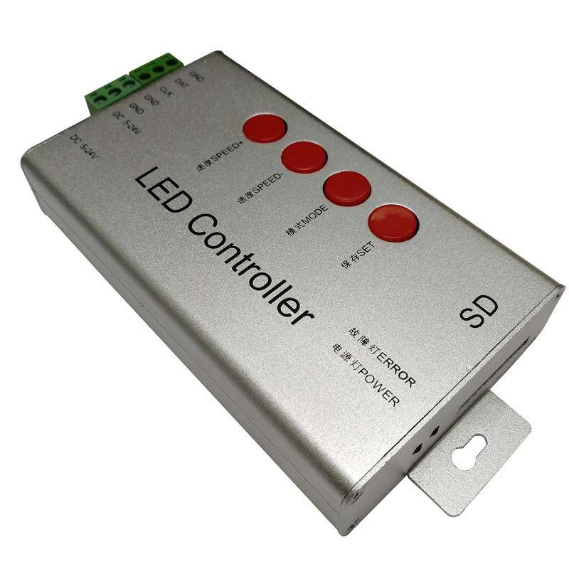 LED幻彩控制器T-1000B外控SD可编程序控制器 灯条条串点光源控制