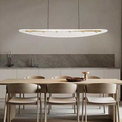 高级感极简餐厅吊灯现代简约轻奢客厅餐桌吧台个性长条led茶室灯