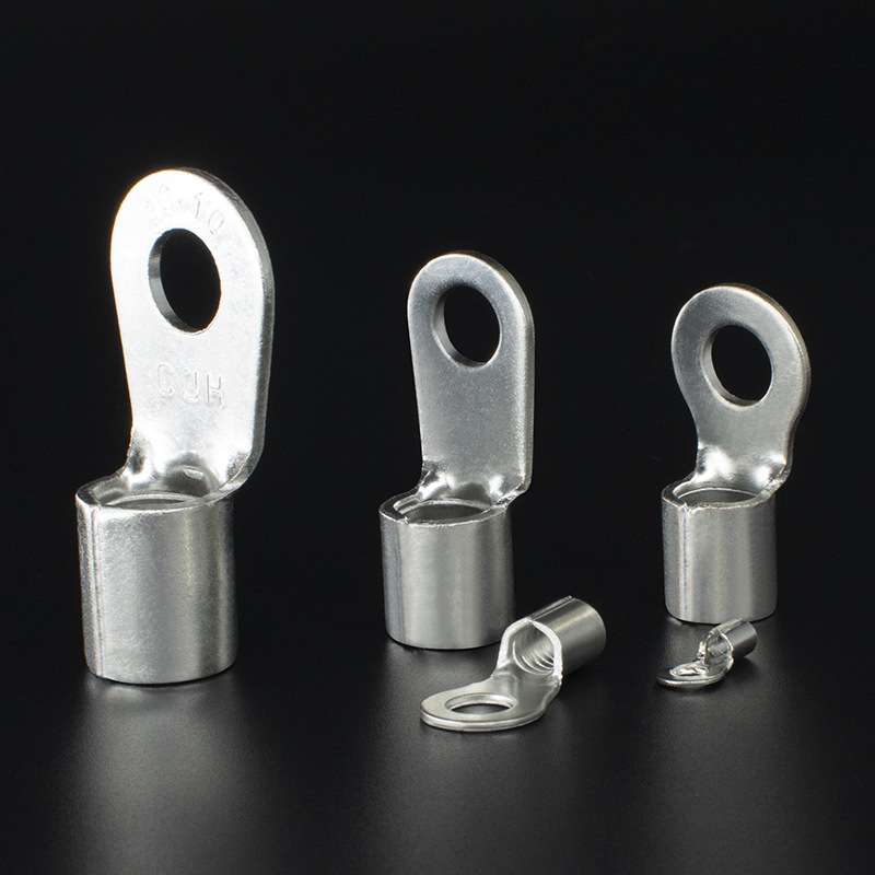 CJH端头RNB2-8-10-12-16紫铜0.7厚1000个冷压圆形裸接线端子线耳