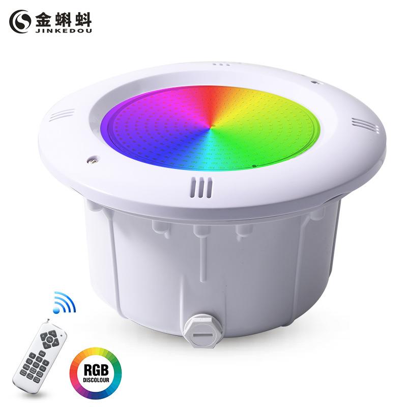 嵌入式水下泳池灯LED水下灯 胶膜水泥池防水IP68低压七彩泳池壁灯