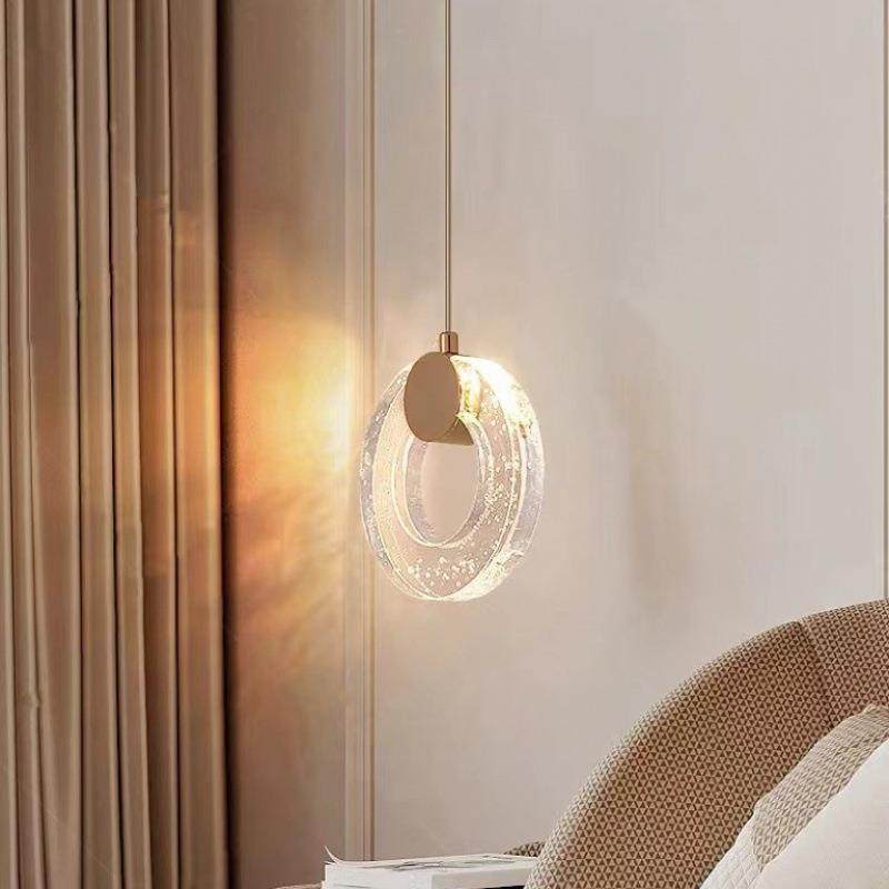 轻奢水晶吊灯创意个性卧室床头圆环吊线灯极简餐厅吧台氛围感灯具,农机/农具/农膜,播种栽苗器/地膜机,淘宝优惠券,粉丝福利购,淘宝优惠卷