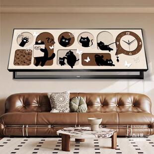 中古风电表箱装饰画客厅大尺寸配电箱遮挡画带钟表电闸时钟挂画