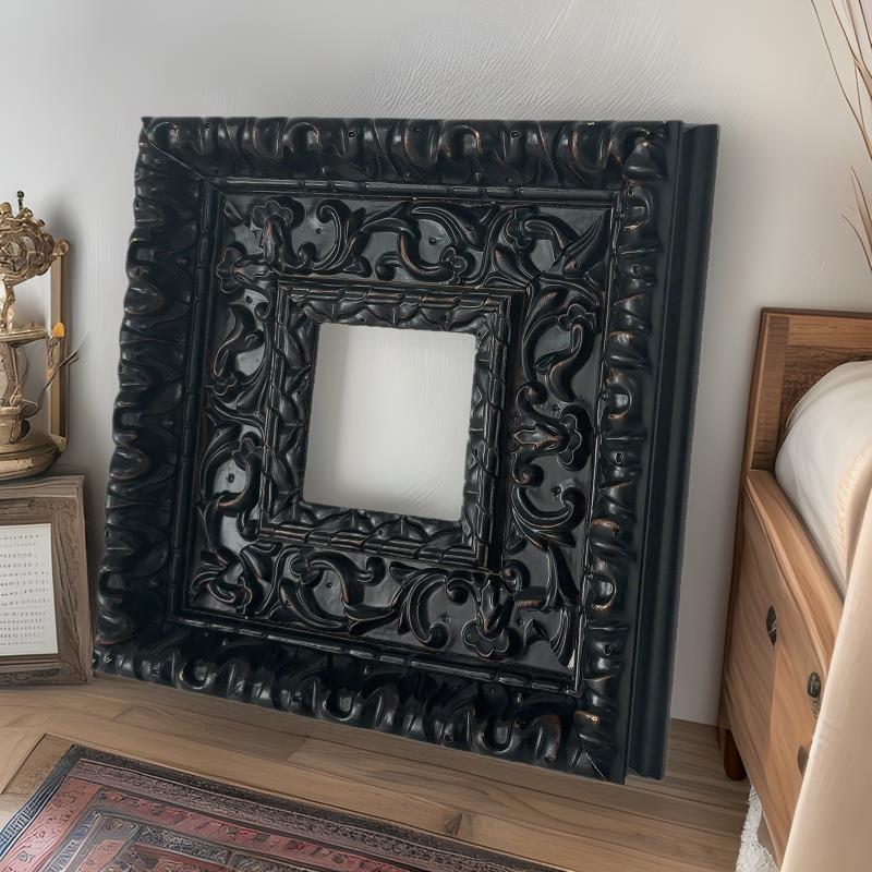 实木印花画框线条欧式复古油画框边框松木外框装饰自装画框挂墙