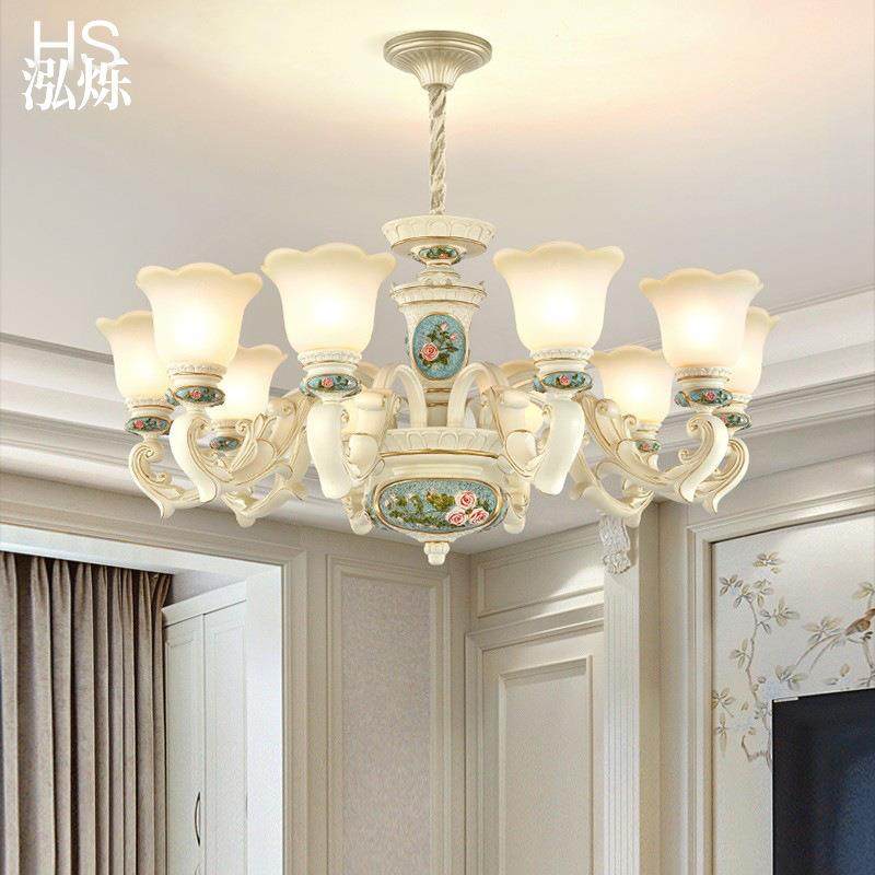 法式田园客厅吊灯简欧餐厅卧室奢华大气灯饰欧式大厅2025新款灯具