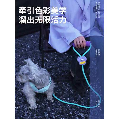 BORORO狗狗的牵引绳宠物P绳中小型犬遛狗狗绳子链子狗绳牵引绳