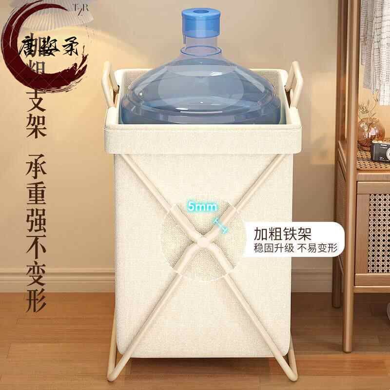 脏衣篓三分区高颜值轻奢落地款布艺可折叠收纳筐可分类家用洗衣篮图片