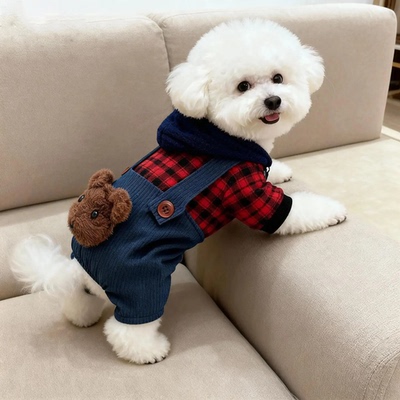 狗狗衣服秋冬款保暖加绒可爱防掉