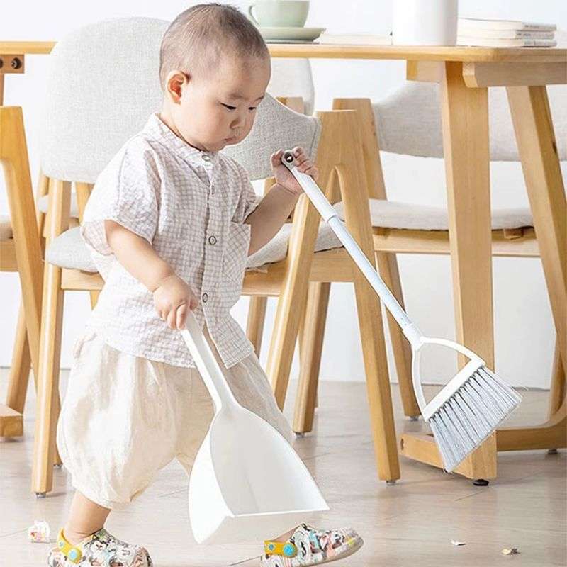 智力日式儿童扫把拖把簸箕套装组合小孩子学生朋友宝宝迷你玩珏沁