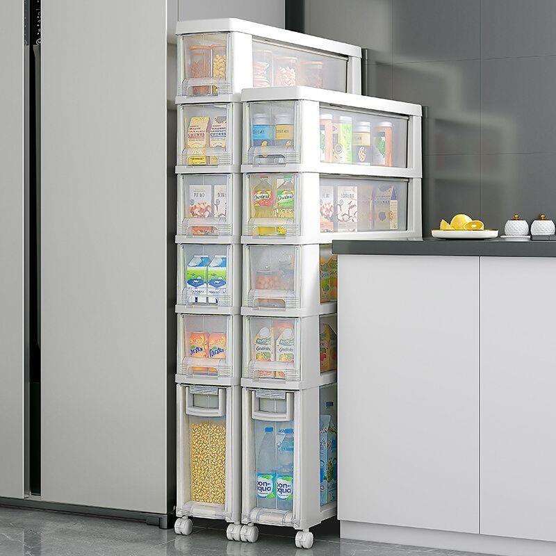 抽屉式厨房多功能窄缝置物柜家用冰箱缝隙收纳架超窄夹缝柜储物柜