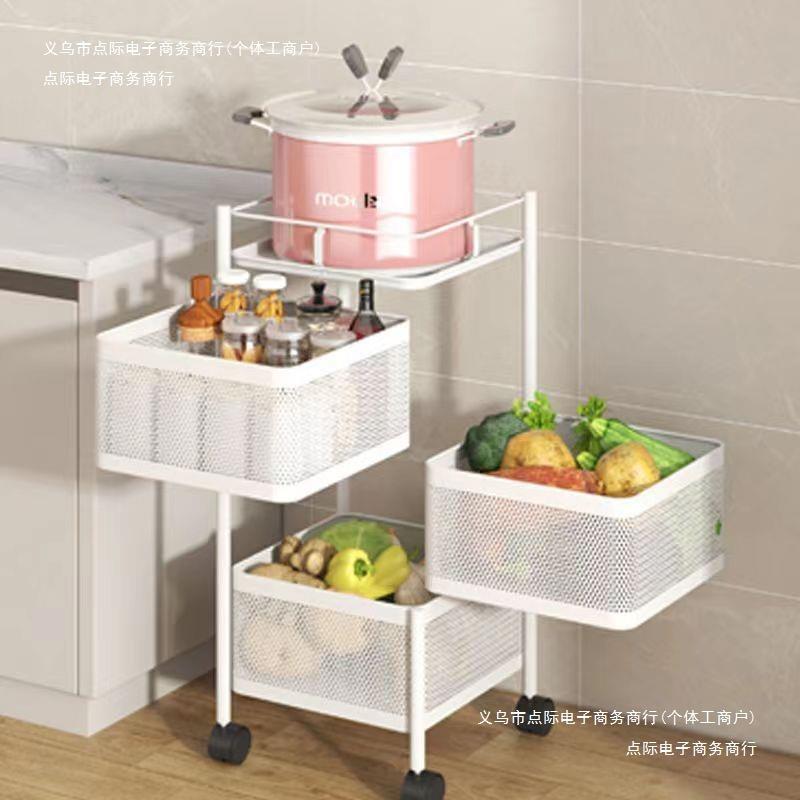 架子旋转转角三角拐角放菜蔬菜收纳架果菜篮子置物架厨房多层落地