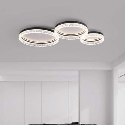 客厅吸顶灯2025年新款超亮led灯芯大气冰裂纹客厅卧室灯