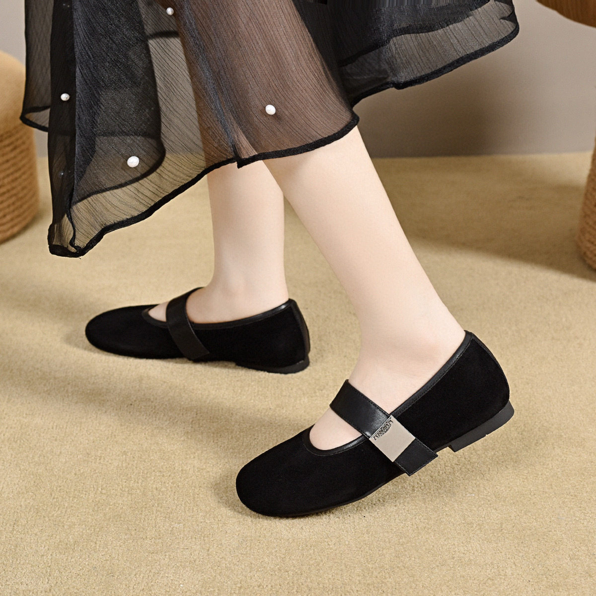 圆头玛丽珍鞋2025韩版一字带浅口平底鞋软底软面单鞋豆豆鞋懒人鞋,女鞋,乐福鞋（豆豆鞋）,淘宝优惠券,粉丝福利购,淘宝优惠卷
