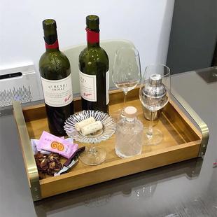 北欧实木托盘长方形创意家用相思木盘茶杯收纳盘餐具糕点盘子餐盘
