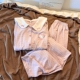 Sin Glee 可爱甜美格纹kitty猫德绒睡衣女秋冬软糯舒适休闲居家服