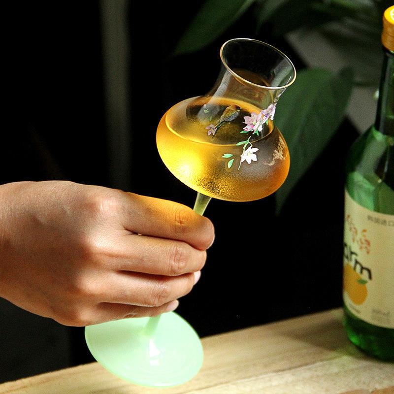 国潮香槟酒杯水晶玻璃鸡尾酒吧调酒品鉴杯闻香试酒威士忌高脚杯