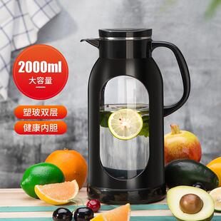 冷水壶玻璃高硼硅耐高温防爆耐热水瓶家用水杯茶壶大容量塑料 夏季