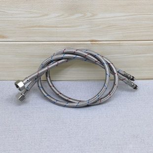 水龙头编织软管冷热进水管304不锈钢家用加长尖头连接管子80CM长