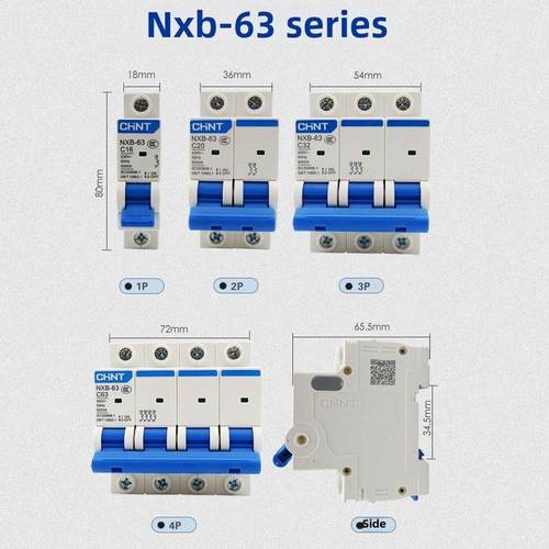 正泰Nxb断路器家用空气开关总开关63A100A125A 1P2P3P4P32A开关Dz