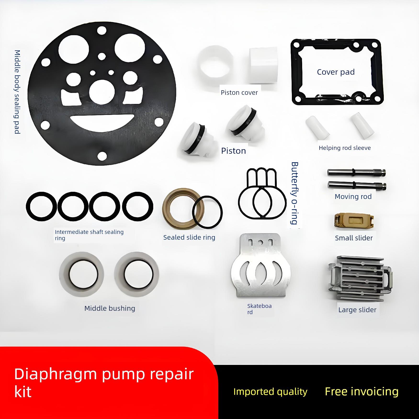 Qbyk原装活塞气动隔膜泵气动阀配件滑块o形环辅助轴密封圈橡胶