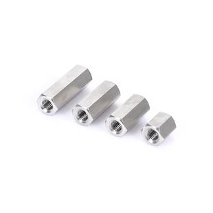 304不锈钢六角加长螺母 丝杆牙条连接母M6M8M10M12M14M16M24 螺帽