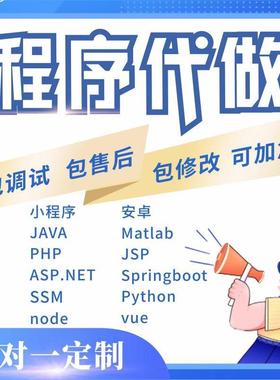计算机程序java设计node代做vue系统php小程序开发定制python软件
