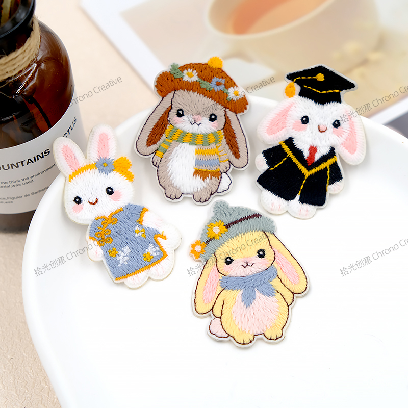 羽绒服补丁贴小兔子自粘可缝