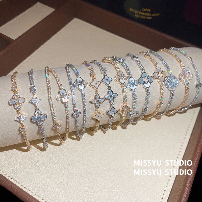 月光手链流星璀璨真金白18高级