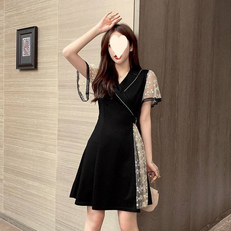 减龄微胖胖妹显瘦时尚女生裙子大码女装穿搭设计感连衣裙洋气遮肚