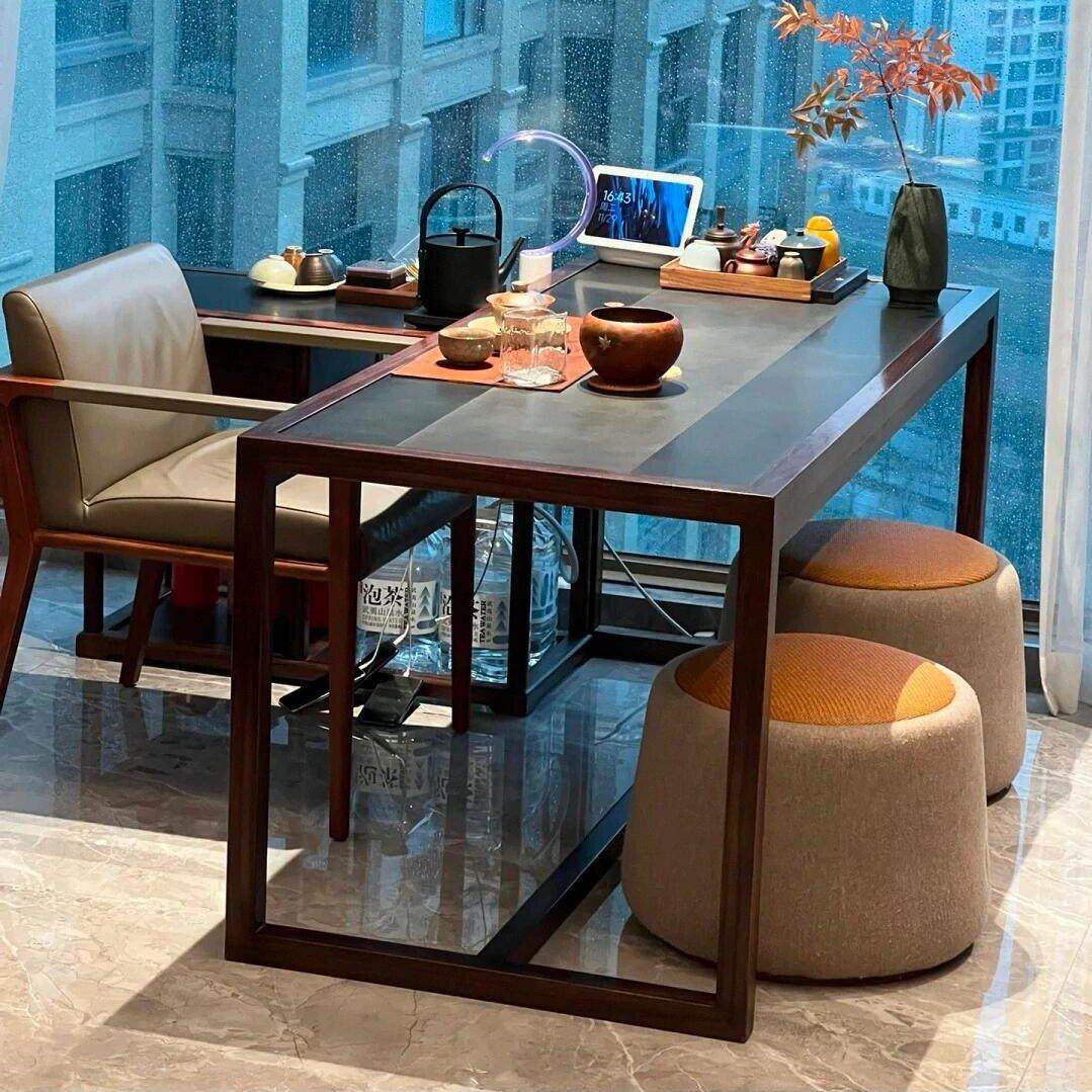 北美黑胡桃木茶桌椅组合新中式禅意阳台茶台小户型功夫泡茶桌定制,住宅家具,家用茶台/茶桌,淘宝优惠券,粉丝福利购,淘宝优惠卷
