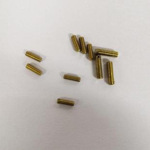 DIN551一字平端机米黄铜紧定螺钉无头螺丝M1.6M2黄铜机米现货