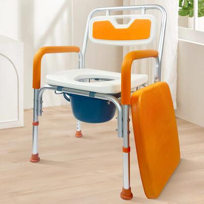 老人坐便椅护理带轮子可移动马桶孕妇家用结实防滑防摔蹲厕坐便器