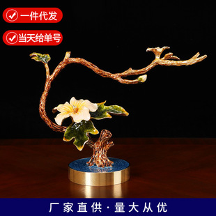 饰电视柜创意手工 轻奢珐琅彩摆件客厅桌面摆设家用玄关酒柜装