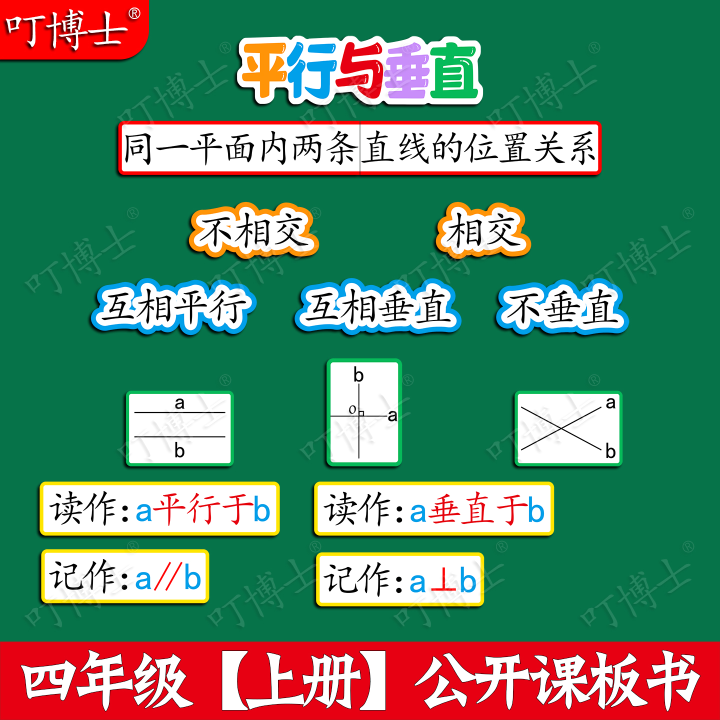 数学平行与垂直公开课板贴板书贴