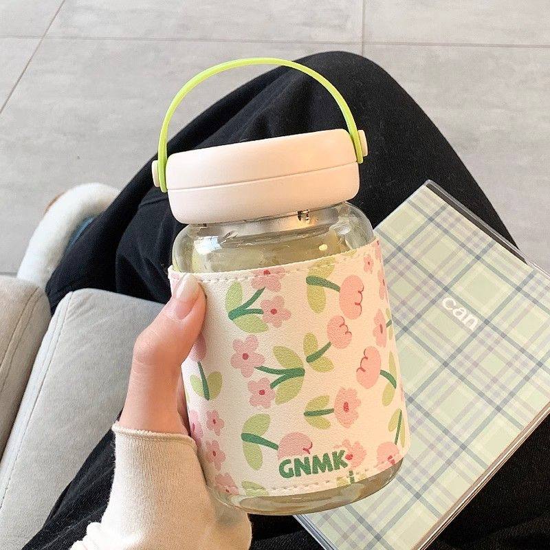 GNMK萌壳玻璃杯ins风带茶漏