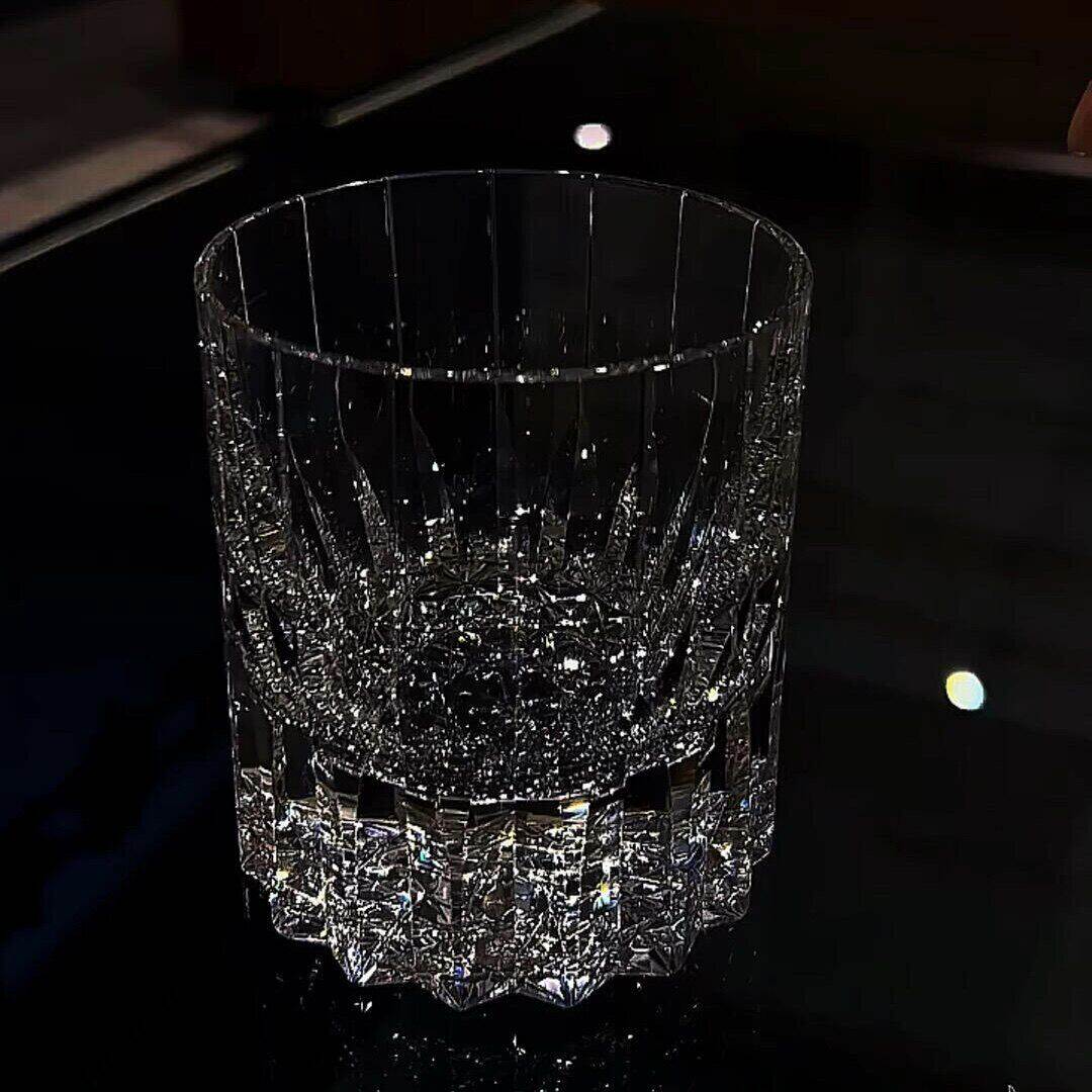威士忌酒杯高级感水晶微醺杯家用特别好看的玻璃杯艺术聚会洋酒杯