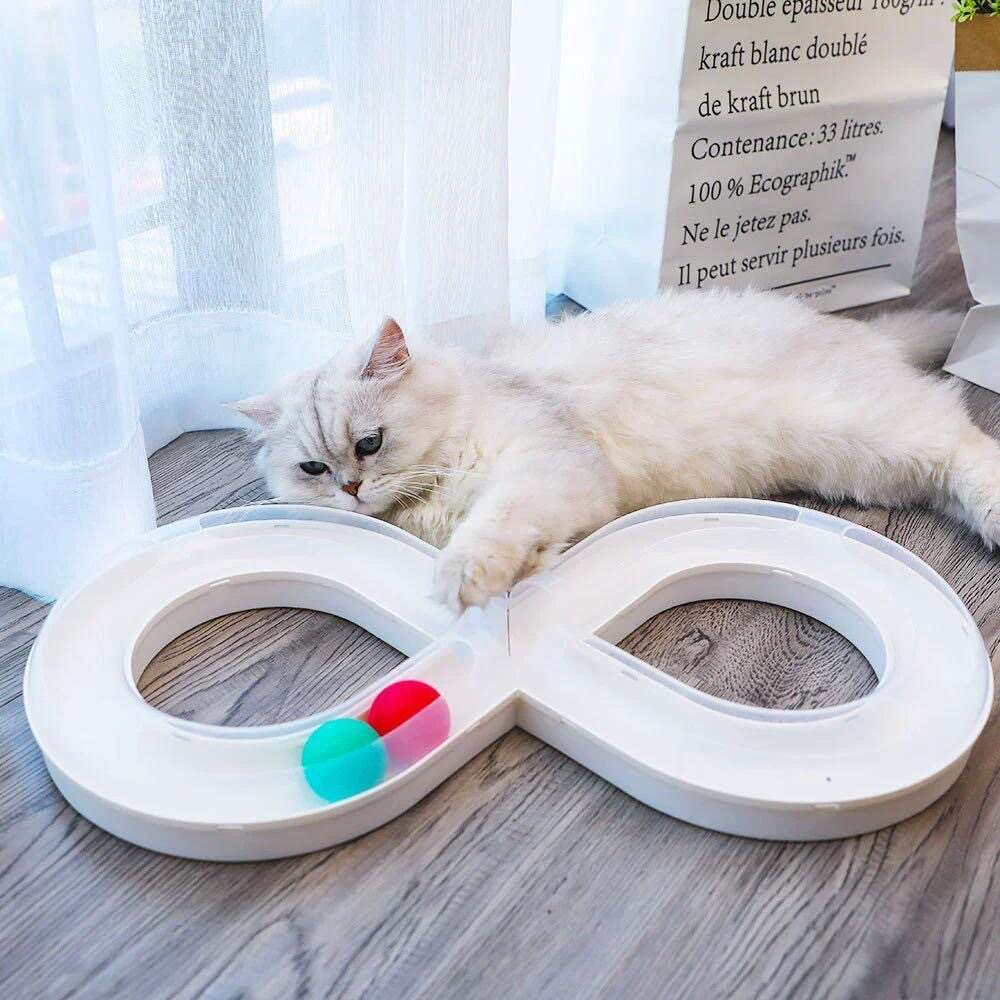 猫玩具自嗨解闷神器猫转盘轨道球幼猫逗猫棒宠物猫咪消耗体力用品