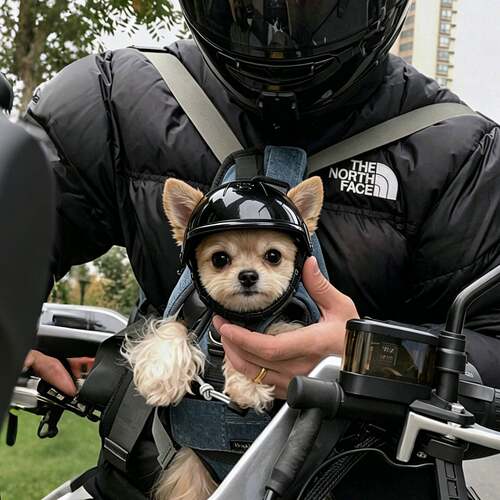 【get机车小狗】宠物头盔外出防风泰迪熊小型犬摩托车户外宠物帽