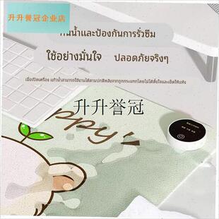 蜡笔小新冬天加热办公桌垫发热电脑键盘冬Y季暖手电热超大号鼠标,