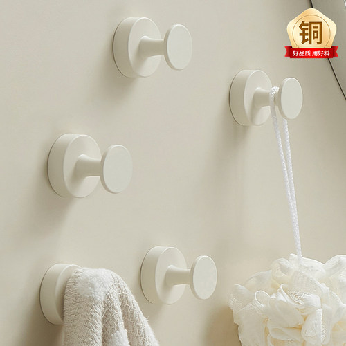 标帕全铜挂衣钩单个门后墙上玄关挂钩免打孔衣帽钩浴室全铜小衣钩